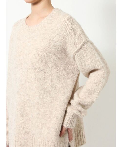 RESEXXY（リゼクシー）の「ルーズオーバーニットトップス（ニット/セーター・レディース・ベージュ/ホワイト/ピンク・FREE）」の8枚目の写真