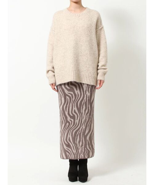 RESEXXY（リゼクシー）の「ルーズオーバーニットトップス（ニット/セーター・レディース・ベージュ/ホワイト/ピンク・FREE）」の11枚目の写真