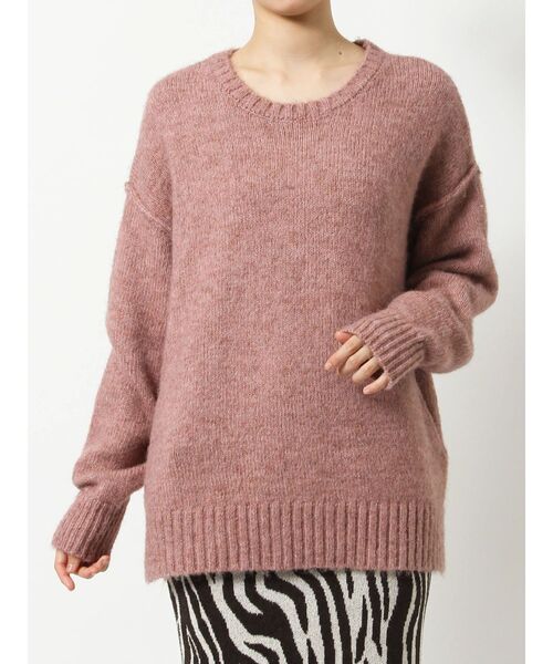 RESEXXY（リゼクシー）の「ルーズオーバーニットトップス（ニット/セーター・レディース・ベージュ/ホワイト/ピンク・FREE）」の16枚目の写真