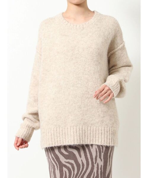 RESEXXY（リゼクシー）の「ルーズオーバーニットトップス（ニット/セーター・レディース・ベージュ/ホワイト/ピンク・FREE）」の17枚目の写真