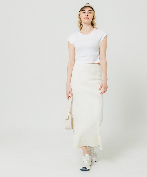 coca（coca）（コカ）の「とろみクロップドクルーネックT（Tシャツ/カットソー・レディース・ブラック/ホワイト・M/L）」の10枚目の写真