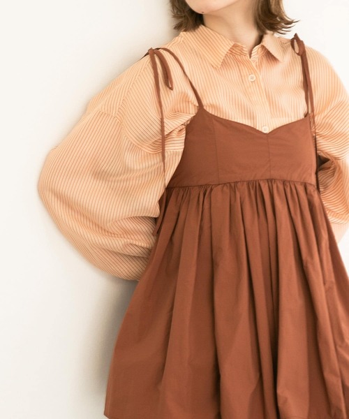 KBF（ケイビーエフ）の「ストライプBIGシャツ（シャツ/ブラウス・レディース・ブラウン系その他/ブルー系その他/オレンジ系その他・ONE）」の18枚目の写真