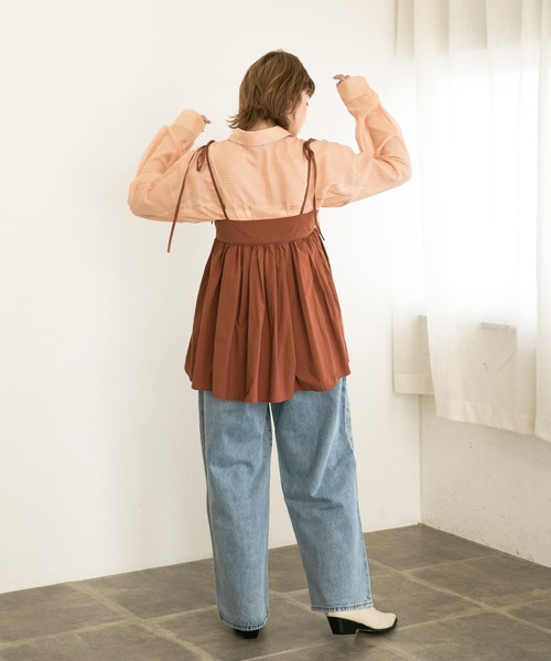 KBF（ケイビーエフ）の「ストライプBIGシャツ（シャツ/ブラウス・レディース・ブラウン系その他/ブルー系その他/オレンジ系その他・ONE）」の20枚目の写真