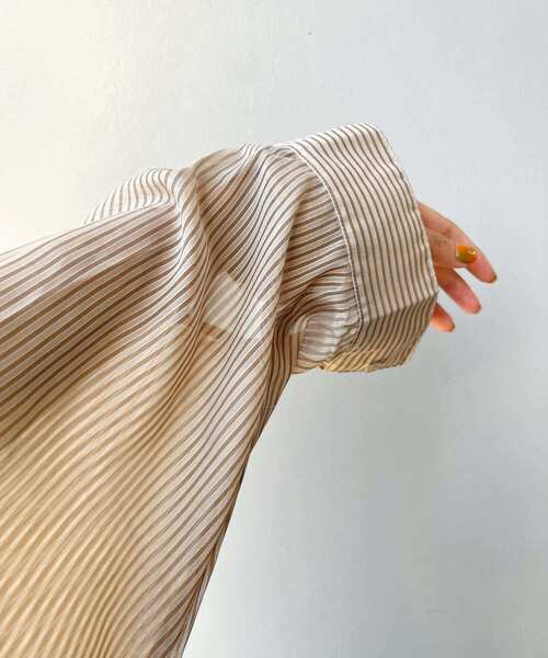 KBF（ケイビーエフ）の「ストライプBIGシャツ（シャツ/ブラウス・レディース・ブラウン系その他/ブルー系その他/オレンジ系その他・ONE）」の22枚目の写真