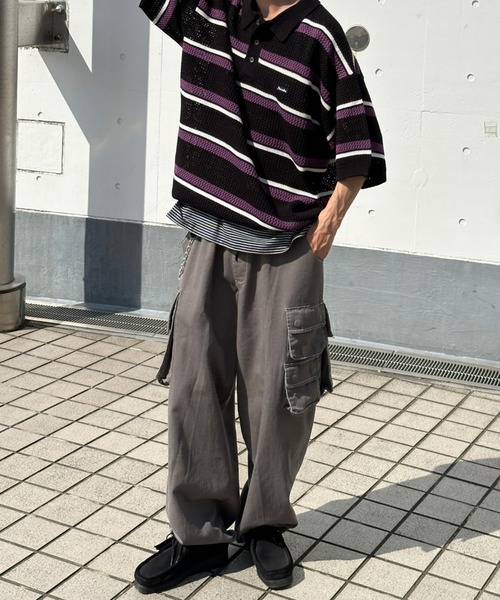 Perushu（ペルーシュ）の「ボーダータンクトップ（タンクトップ・メンズ・ブラック/ネイビー/ライトブラウン/グレイッシュベージュ・MEDIUM/LARGE）」の13枚目の写真