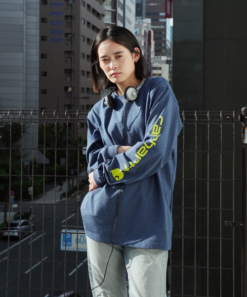 Carhartt(カーハート)の「Carhartt / カーハート SLEEVE LOGO T-SHIRT L/S 袖ロゴ ロンT(Tシャツ/カットソー・メンズ・ダークオリーブ/ブラック/バーガンディー/コバルトブルー/ブルー/ネイビー・XX-LARGE/SMALL/LARGE/X-LARGE/MEDIUM)」の9枚目の写真