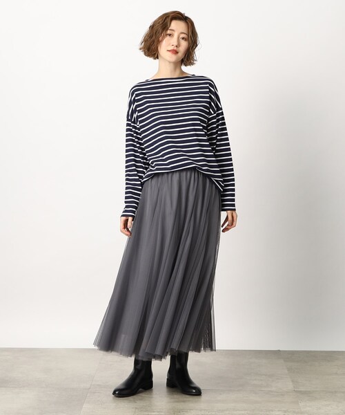 grove（グローブ）の「◆バックボタン ボーダープルオーバー（Tシャツ/カットソー・レディース・ブルー系2/ネイビー系2/ブラック系2・03/02/01/04/05）」の11枚目の写真