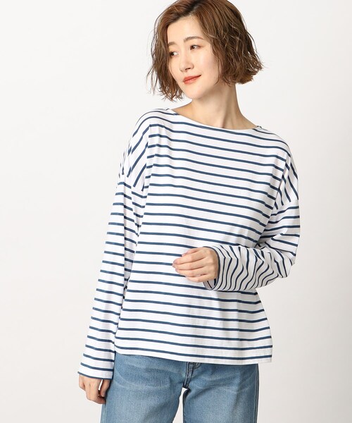 grove（グローブ）の「◆バックボタン ボーダープルオーバー（Tシャツ/カットソー・レディース・ブルー系2/ネイビー系2/ブラック系2・03/02/01/04/05）」の21枚目の写真