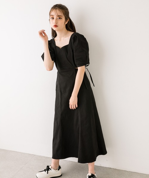 OLIVE des OLIVE（オリーブデオリーブ）の「肌見せサイドリボンワンピース　1032090130（ワンピース・レディース・レオパード/キャメル/ブラック・FREE）」の4枚目の写真