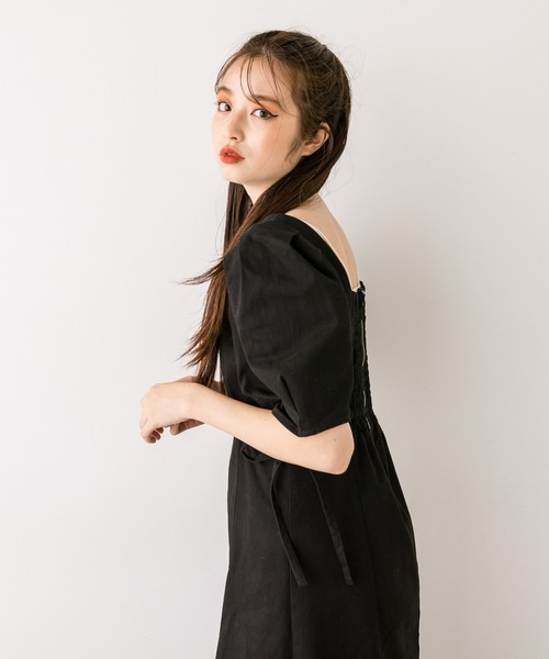 OLIVE des OLIVE（オリーブデオリーブ）の「肌見せサイドリボンワンピース　1032090130（ワンピース・レディース・レオパード/キャメル/ブラック・FREE）」の9枚目の写真