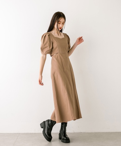 OLIVE des OLIVE（オリーブデオリーブ）の「肌見せサイドリボンワンピース　1032090130（ワンピース・レディース・レオパード/キャメル/ブラック・FREE）」の19枚目の写真