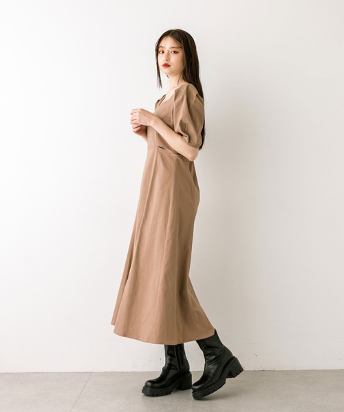 OLIVE des OLIVE（オリーブデオリーブ）の「肌見せサイドリボンワンピース　1032090130（ワンピース・レディース・レオパード/キャメル/ブラック・FREE）」の20枚目の写真