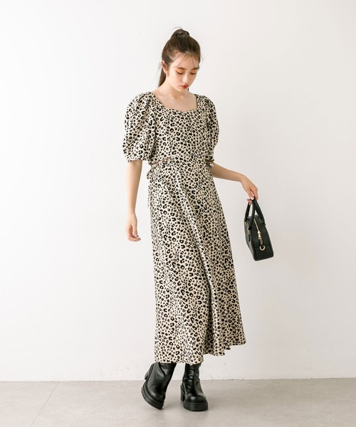 OLIVE des OLIVE（オリーブデオリーブ）の「肌見せサイドリボンワンピース　1032090130（ワンピース・レディース・レオパード/キャメル/ブラック・FREE）」の22枚目の写真