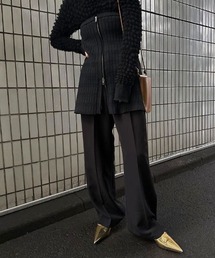 Ameri | KNIT CORSET SET PANTS(スラックス)