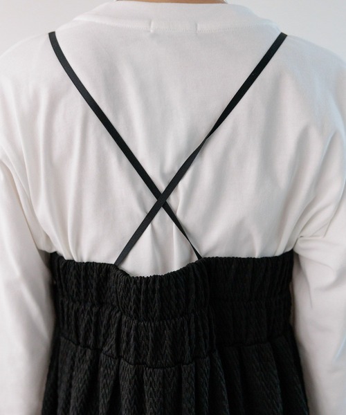 LEPSIM（レプシィム）の「フクレジャガード切り替えキャミワンピース　971938（ワンピース・レディース・ブルー/ベージュ/ブラック・FREE）」の16枚目の写真