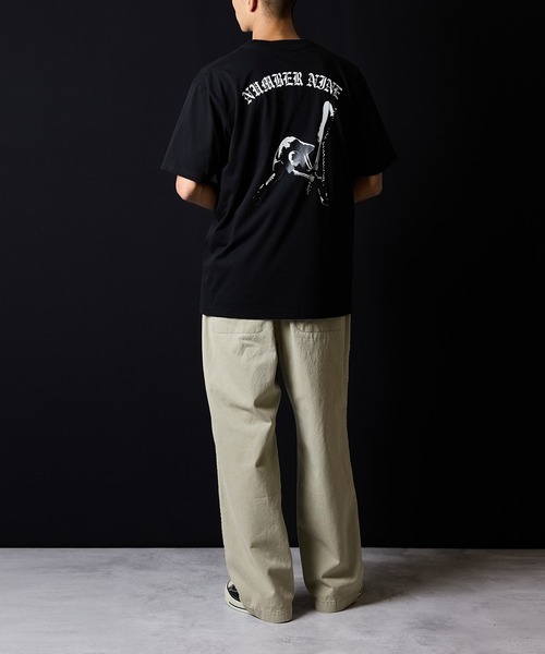 SKULL #2 T-SHIRT / フロントスカルモチーフ & アイスホッケーバック