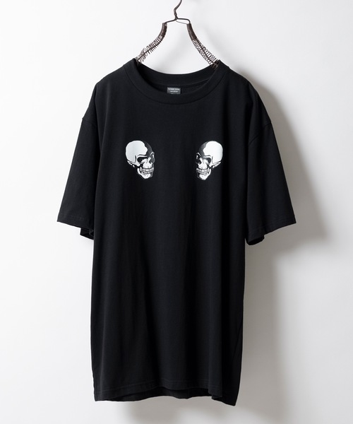 SKULL #2 T-SHIRT / フロントスカルモチーフ & アイスホッケーバック