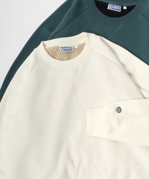 DISCUS（ディスカス）の「2025AW DISCUS/ディスカス 裏起毛ボア ワンポイントロゴ ワッペン刺繍 ラグラン スウェットトレーナー レディース メンズ（スウェット）」