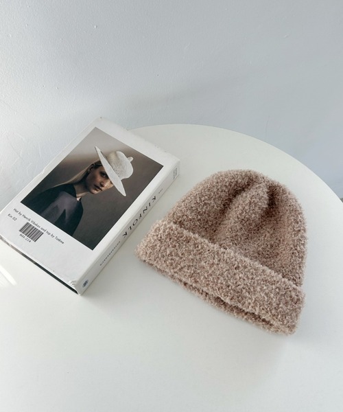 un+frame（アンフレーム）の「poodle knit cap／プードルファーニットキャップ/ビーニー（ニットキャップ/ビーニー・レディース・ブラック/ブラウン/レッド/ベージュ/グレー・FREE）」の4枚目の写真