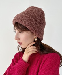 un+frame | poodle knit cap／プードルファーニットキャップ/ビーニー(ニットキャップ/ビーニー)