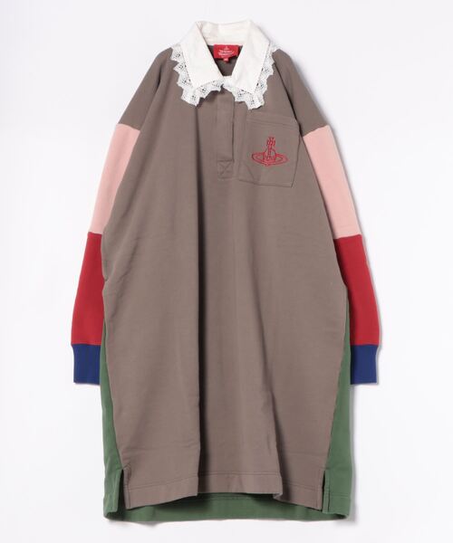 ヴィヴィアンウエストウッド　ファニーナンバーワン度詰裏毛カラーブロッキングドレス Vivienne Westwood（ヴィヴィアンウエストウッド）の「ﾌｧﾆｰﾅﾝﾊﾞｰﾜﾝ度詰
