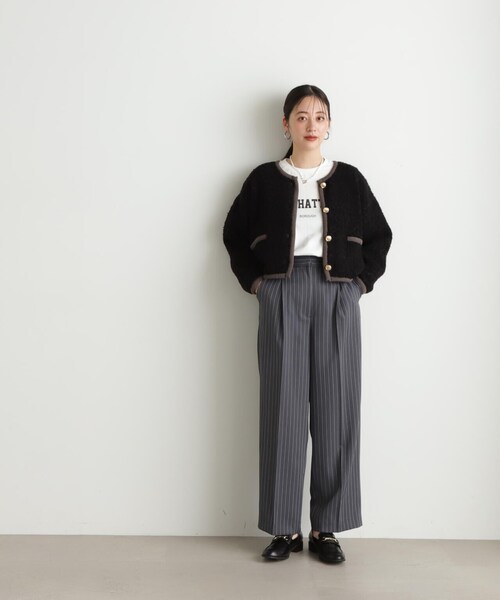 N.（N. Natural Beauty Basic）（エヌエヌナチュラルビューティーベーシック）の「◆カレッジロゴロンＴ（Tシャツ/カットソー・レディース・ホワイト/ホワイト系その他/スミクロ・MEDIUM）」の15枚目の写真