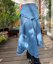 AVIE | 12オンスデニムフリルフレアスカート(デニムスカート)