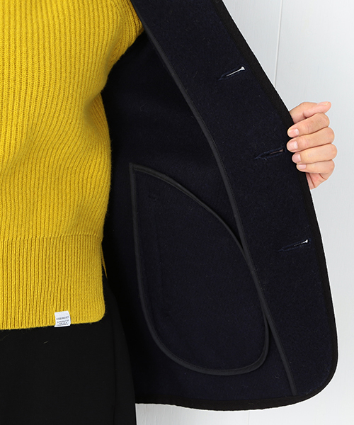 Ray BEAMS(レイビームス)の「【予約】DANTON / モッサ シングル コート(ブルゾン・レディース・ネイビー・34/36)」の13枚目の写真