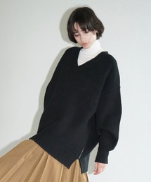 CLANE(クラネ) BUMPY OVER V NECK KNIT TOPS - COLDBECK ONLINE
