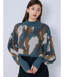 EMODA | アップネックボリュームスリーブニット(ニット/セーター)