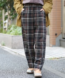 チチカカ | 起毛チェックテーパードパンツ(その他パンツ)