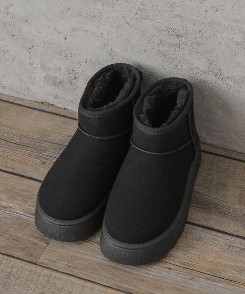 RETRO GIRL（レトロガール）の「厚底ショートムートン（その他シューズ・レディース・キャメル/ブラック・SMALL/MEDIUM/LARGE/X-LARGE）」の14枚目の写真