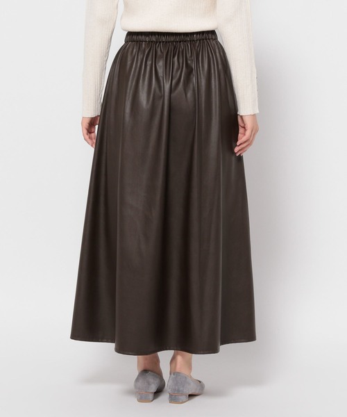GLOBAL WORK（グローバルワーク）の「エコレザーフレアスカート/ 979216（スカート・レディース・ブラウン/ブラック・LARGE/MEDIUM）」の5枚目の写真