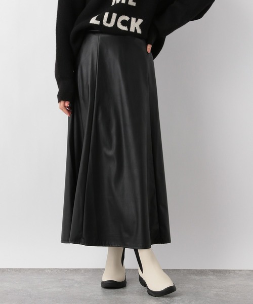 GLOBAL WORK（グローバルワーク）の「エコレザーフレアスカート/ 979216（スカート・レディース・ブラウン/ブラック・LARGE/MEDIUM）」の14枚目の写真