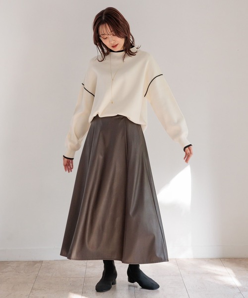 セール】エコレザーフレアスカート/ 979216（スカート）｜GLOBAL WORK