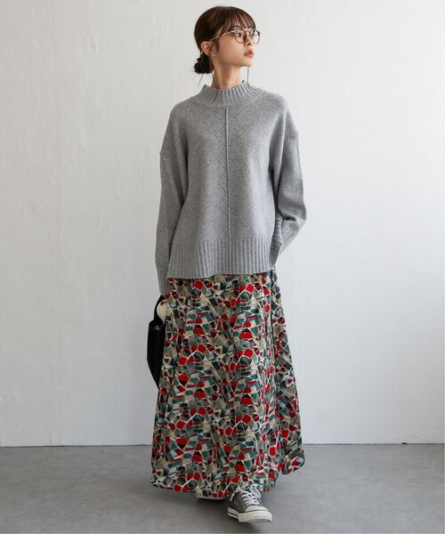 LBC(エルビーシー)の「水彩プリントマーメイドスカート(スカート・レディース・レッド/ブルー・M)」の14枚目の写真