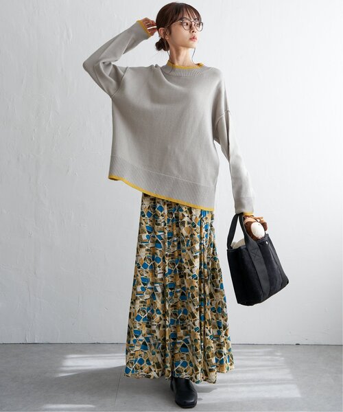 LBC(エルビーシー)の「水彩プリントマーメイドスカート(スカート・レディース・レッド/ブルー・M)」の9枚目の写真