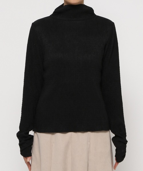 mysty woman（ミスティウーマン）の「プリーツクシュクシュプルオーバー　994447（Tシャツ/カットソー・レディース・グレイッシュブルー/アイボリー/ブラック・FREE）」の9枚目の写真