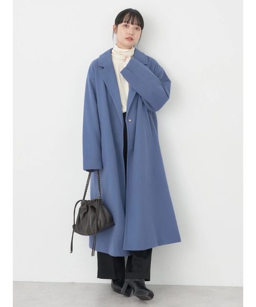 earth music&ecology(アースミュージックアンドエコロジー)の「チェスターコート(無地)(チェスターコート・レディース・モカ/ブラック/ブルー・M/L)」の4枚目の写真