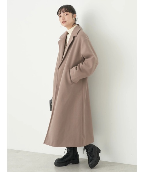 earth music&ecology(アースミュージックアンドエコロジー)の「チェスターコート(無地)(チェスターコート・レディース・モカ/ブラック/ブルー・M/L)」の9枚目の写真