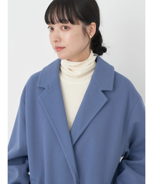 earth music&ecology(アースミュージックアンドエコロジー)の「チェスターコート(無地)(チェスターコート・レディース・モカ/ブラック/ブルー・M/L)」の15枚目の写真