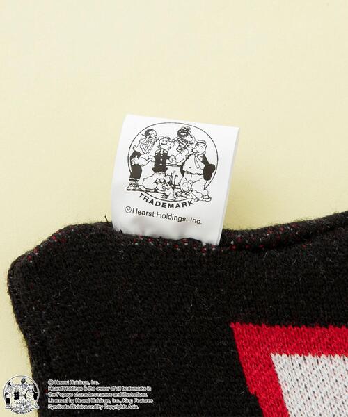 POPEYE（ポパイ）の「POPEYE（TM）×coenコラボ　ジャガードニットサッカーマフラー（マフラー・メンズ・ブラック/オフホワイト・FREE）」の11枚目の写真