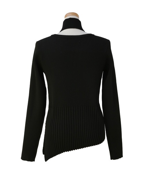 MIELI INVARIANT（ミエリインヴァリアント）の「Shoulder Hole Choker Knit（ニット/セーター・レディース・ブラック/バーガンディー・FREE）」の22枚目の写真