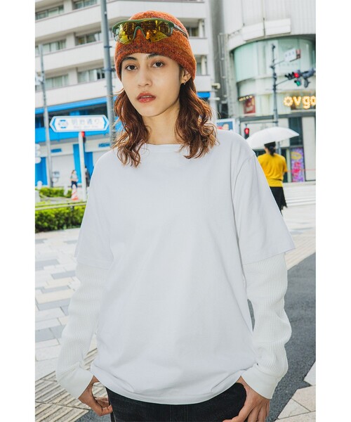 Tシャツ・カットソー BEAMS FW24 \"Crew Thermal 30\" t-shirt (38140057156 01) セール】テック ルーズ Tシャツ 24SS（Tシャツ/カットソー
