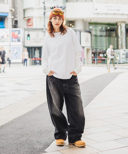 BEAMS（ビームス）の「BEAMS / プレーン クルーネック Tシャツ（Tシャツ/カットソー・メンズ・ブラック/ホワイト・M/L/XL/S）」の3枚目の写真