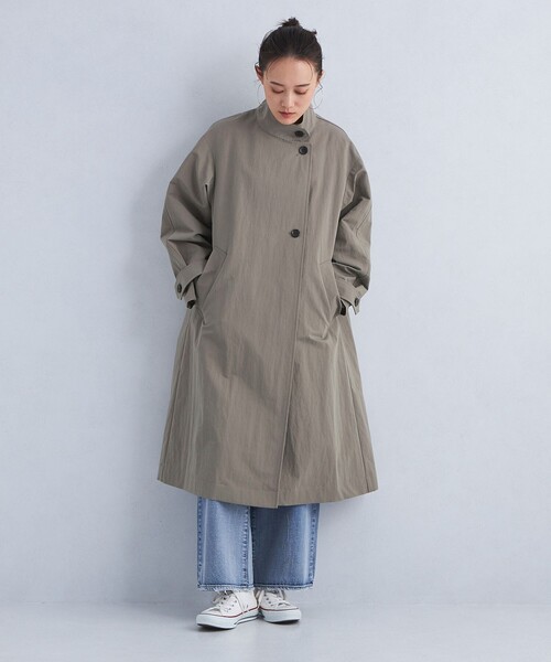 【新品未使用】green label relaxing スタンドカラーコート　Ｌ green label relaxing（グリーンレーベルリラクシング）の