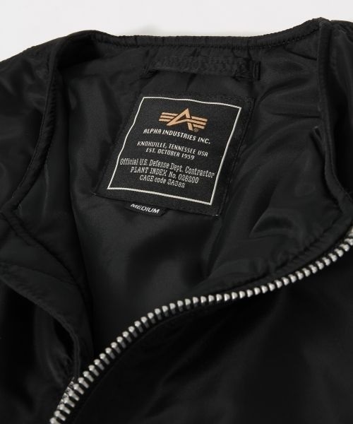 RAGEBLUE(レイジブルー)の「<ALPHA/アルファ>別注ノーカラーMA-1/565600(ブルゾン・メンズ・オリーブ/ホワイト/ブラック・LARGE/MEDIUM)」の9枚目の写真