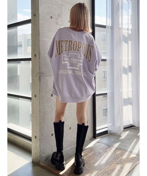 GYDA（ジェイダ）の「METROPOLISグラインダードルマンスウェットトップス（スウェット・レディース・ピンク/パープル/オフホワイト・FREE）」の9枚目の写真