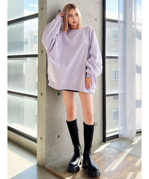 GYDA（ジェイダ）の「METROPOLISグラインダードルマンスウェットトップス（スウェット・レディース・ピンク/パープル/オフホワイト・FREE）」の19枚目の写真