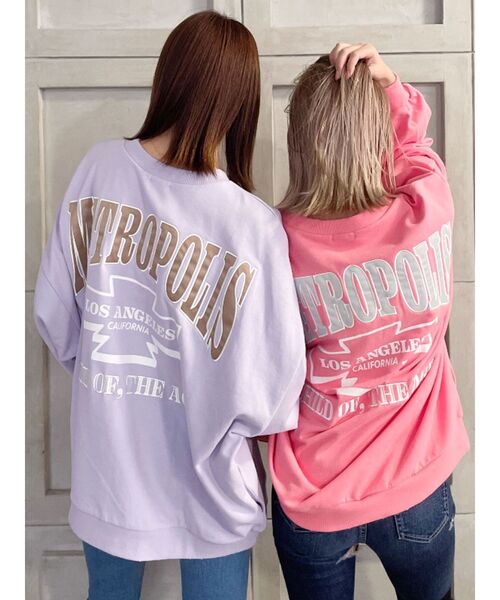 GYDA（ジェイダ）の「METROPOLISグラインダードルマンスウェットトップス（スウェット・レディース・ピンク/パープル/オフホワイト・FREE）」の16枚目の写真